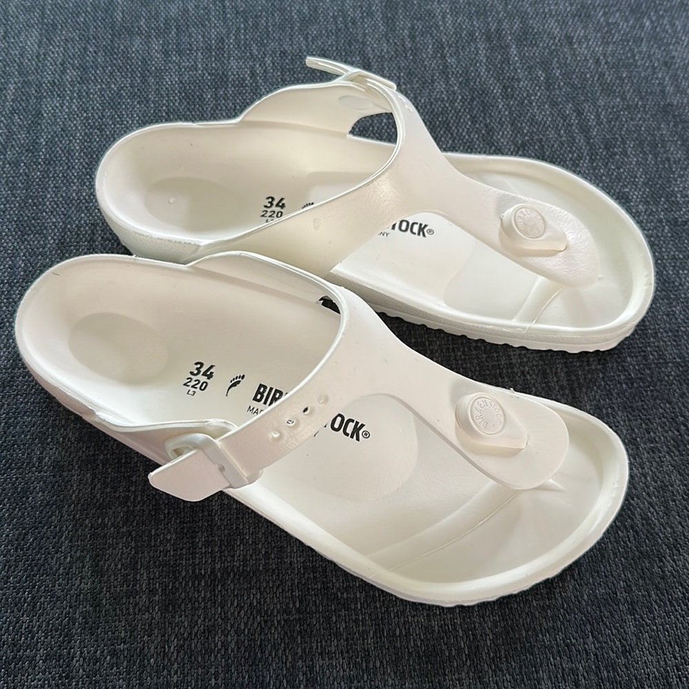 Kid’s Birkenstock Gizeh EVA White Size 34 (US 3.0)